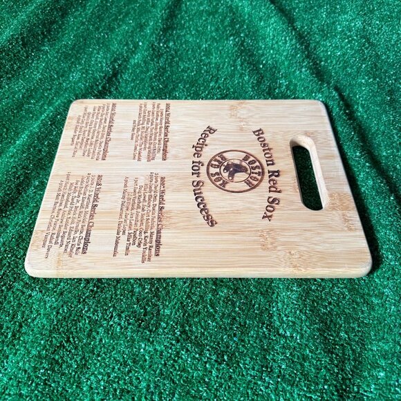 Boston Red Sox World Series Champions Bamboo Cutting Board Recipe for Success - Picture 8 of 11
